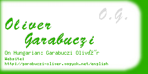 oliver garabuczi business card